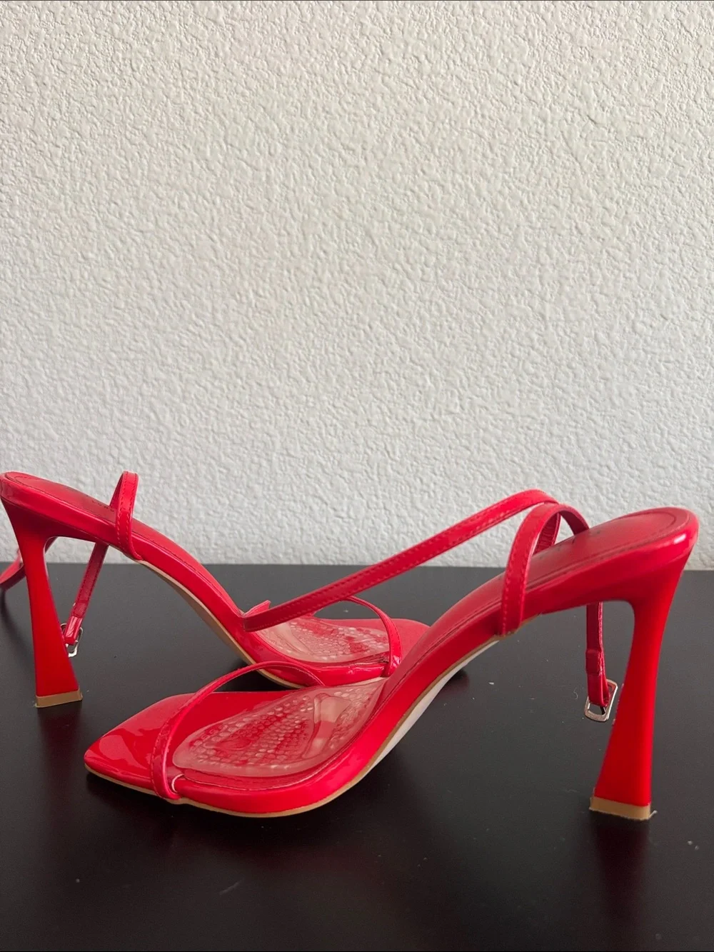 S.MI Red Strappy High Heel Sandals